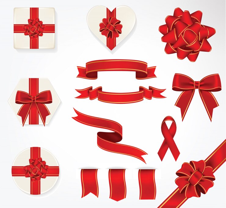 Vector colección de arcos y cintas de regalo