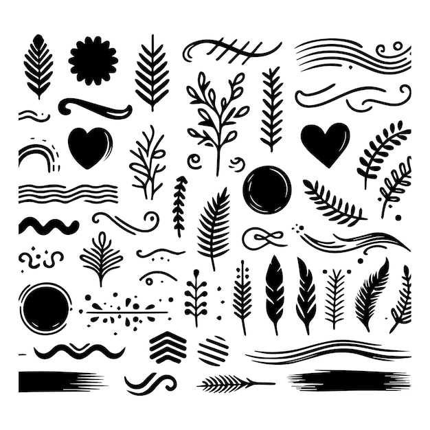 una colección de arte en blanco y negro con las palabras amor en él