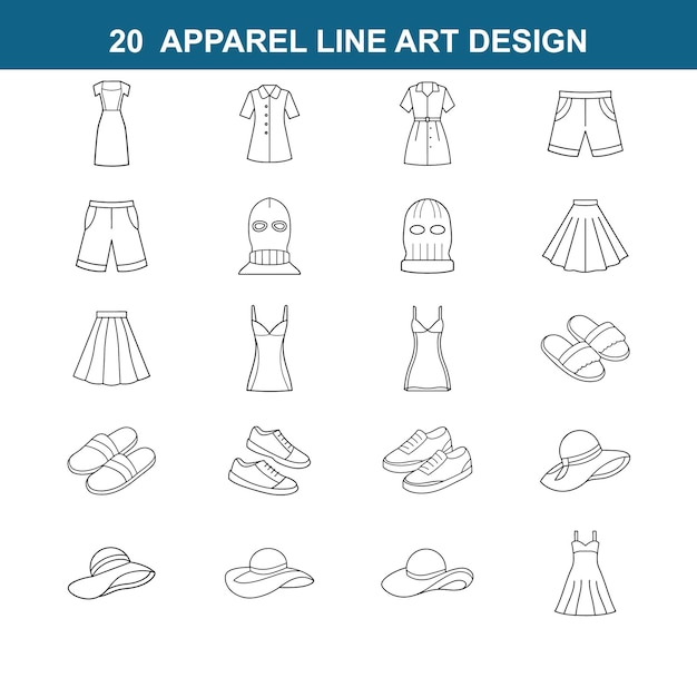 Colección de arte de la línea de ropa