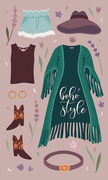 Colección de atuendos boho