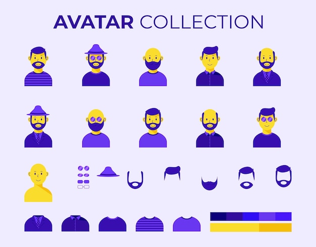 Colección de avatares vectoriales