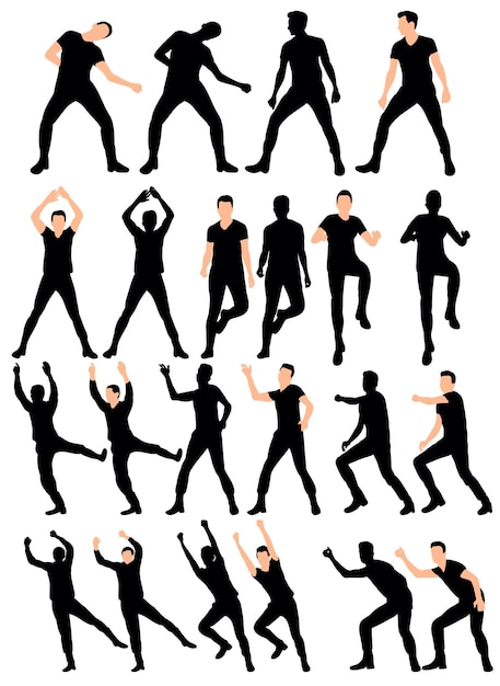 Colección de baile chico vector