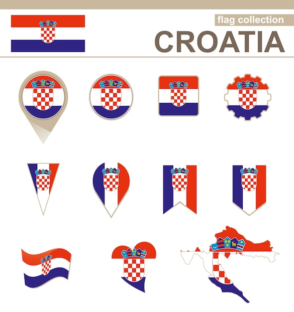 Colección de la bandera de Croacia, 12 versiones