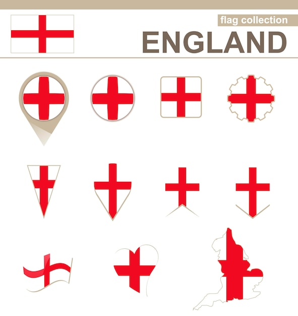 Colección de la bandera de inglaterra, 12 versiones