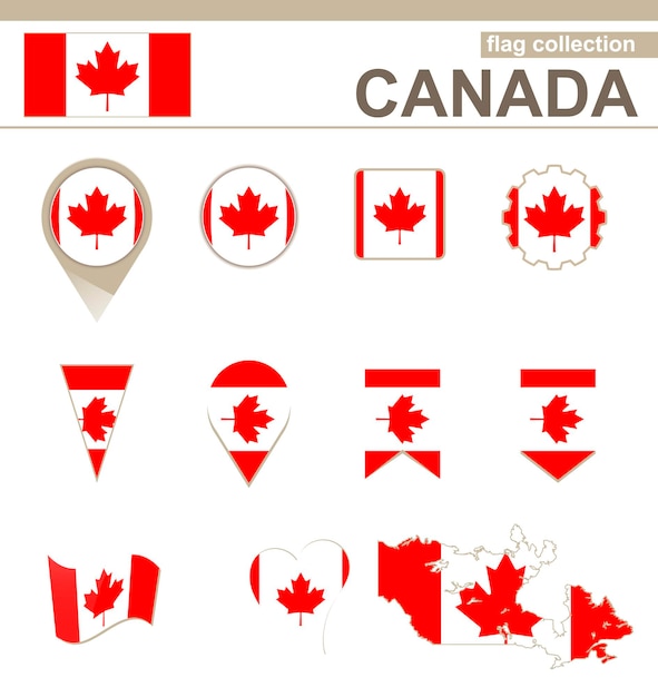 Colección de banderas de Canadá, 12 versiones