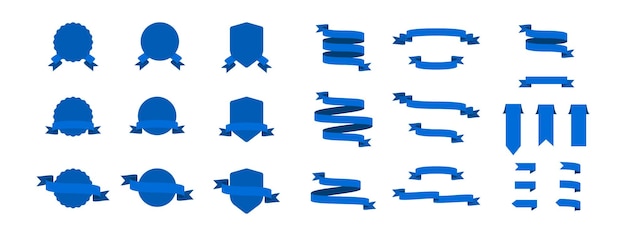 Colección de banderas de cinta Vector EPS 10