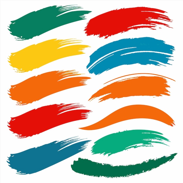 una colección de banderas de diferentes colores con un fondo blanco