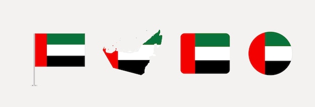 Colección de banderas de los Emiratos Árabes Unidos