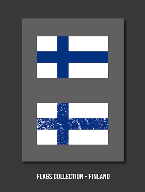 Vector colección banderas finlandia