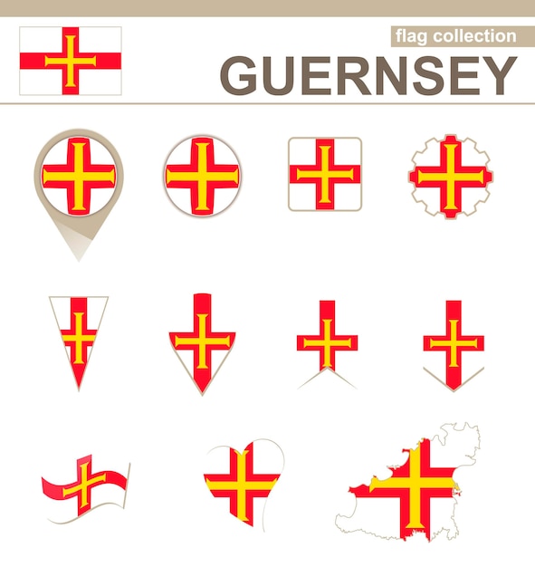Colección de banderas de Guernsey, 12 versiones