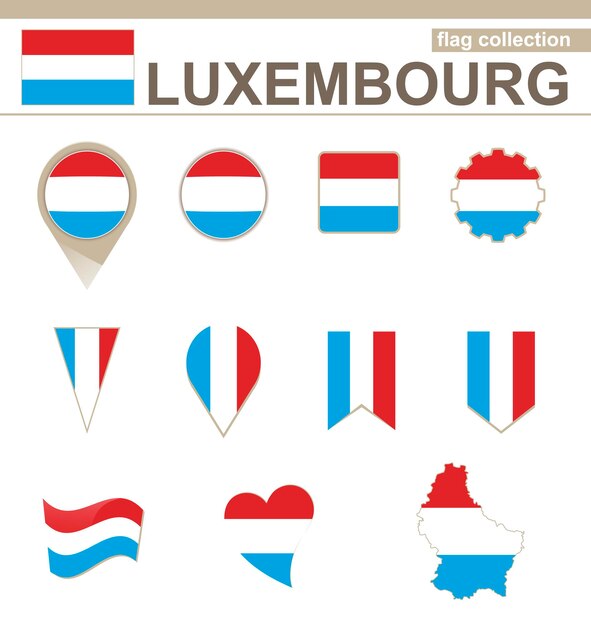 Colección de banderas de Luxemburgo, 12 versiones