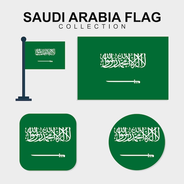 Colección de banderas nacionales de Arabia Saudita