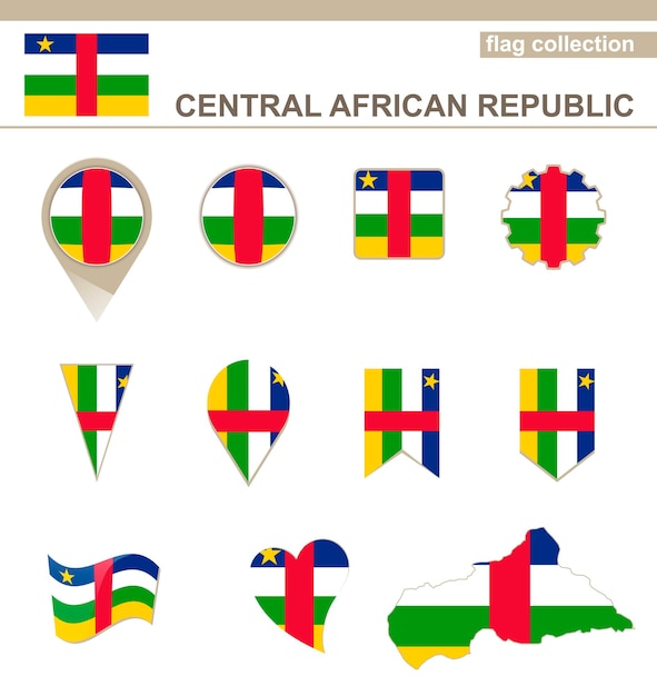 Colección de banderas de la República Centroafricana, 12 versiones