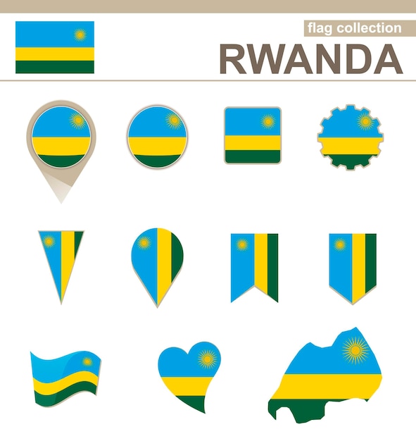 Colección de banderas de Ruanda, 12 versiones