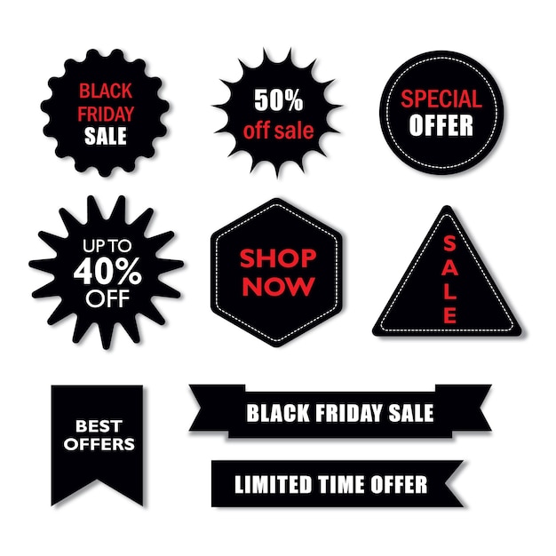 Vector colección de banners de black friday