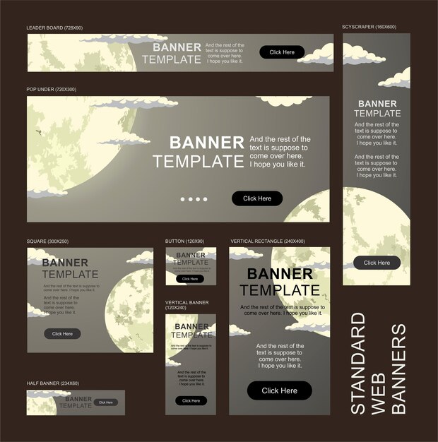 Colección de banners de halloween