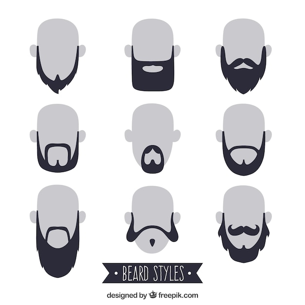 Vector colección beardstyle