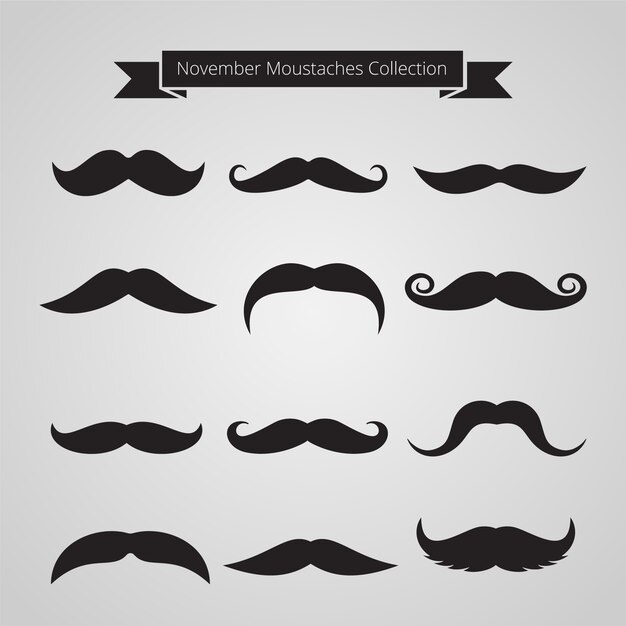 Colección de bigotes de movember