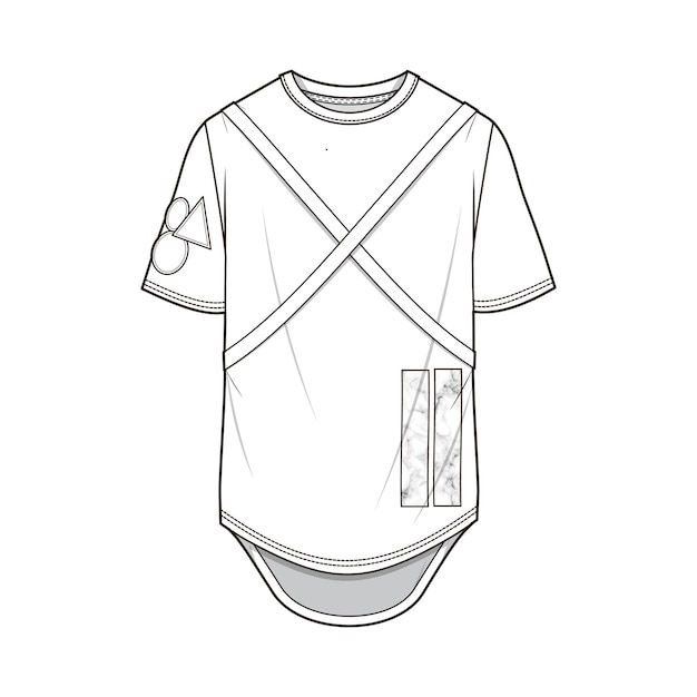 Colección de bocetos de moda camiseta con capucha