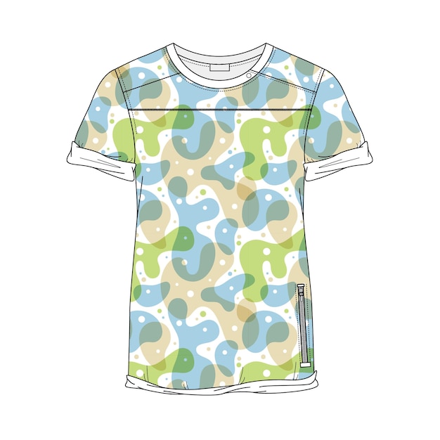 Colección de bocetos de moda camiseta