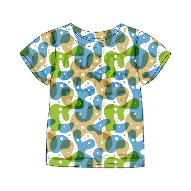 Colección de bocetos de moda camiseta