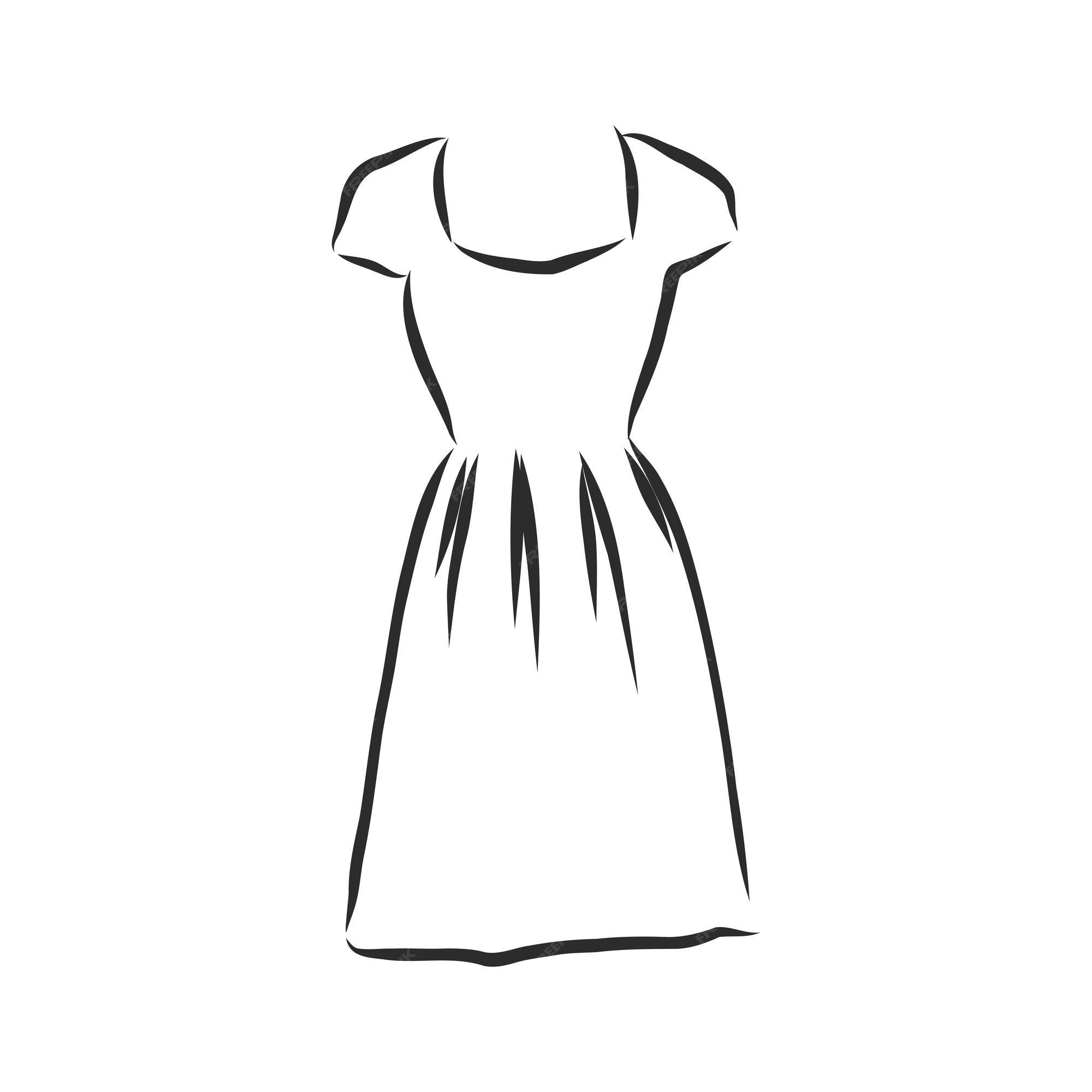 Colección de bocetos de vestidos de mujer ilustración de vector dibujado a mano | Vector Premium Colección de bocetos de vestidos de mujer ilustración de vector dibujado a mano | Vector Premium