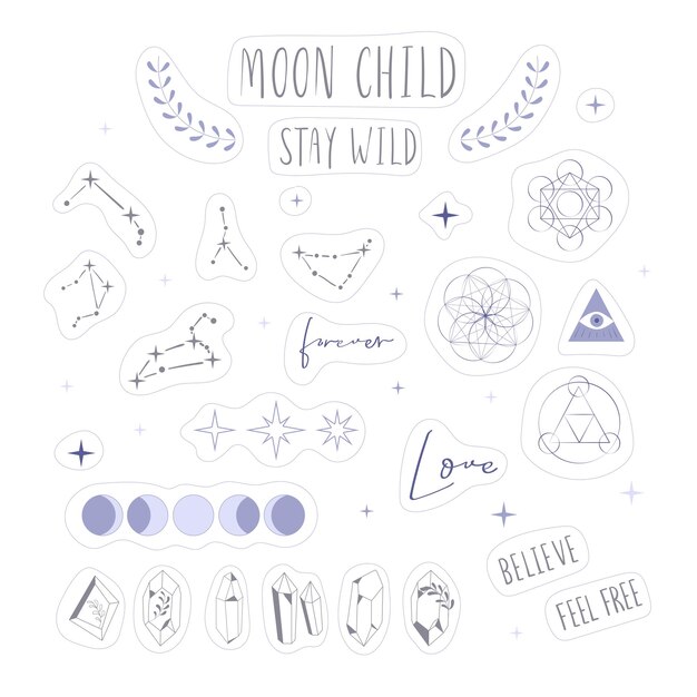 Colección Boho Witch and Magic con constelación celestial y estrella