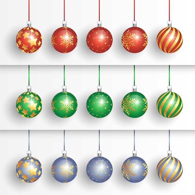 Colección de bolas de navidad