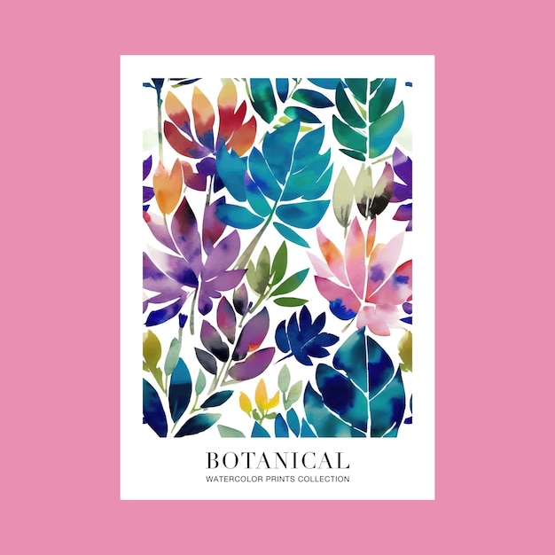 Colección Botánica Floral Pintura A La Acuarela