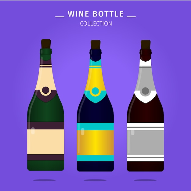 Colección de botellas de vino