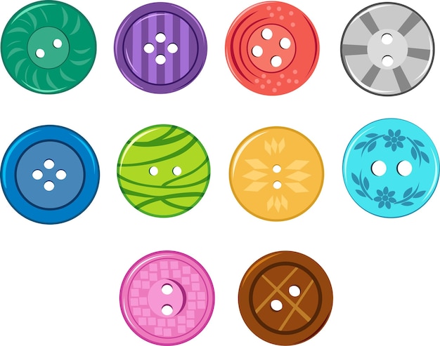 Colección de botones de colores