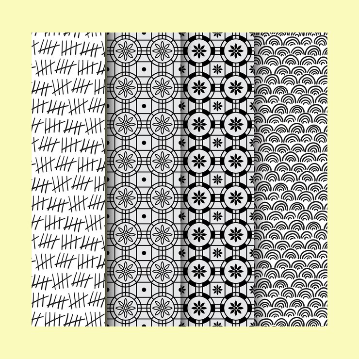 Vector colección de brillantes patrones de mosaico geométrico sin costuras de colores sin fin texturas de azulejos decorativos