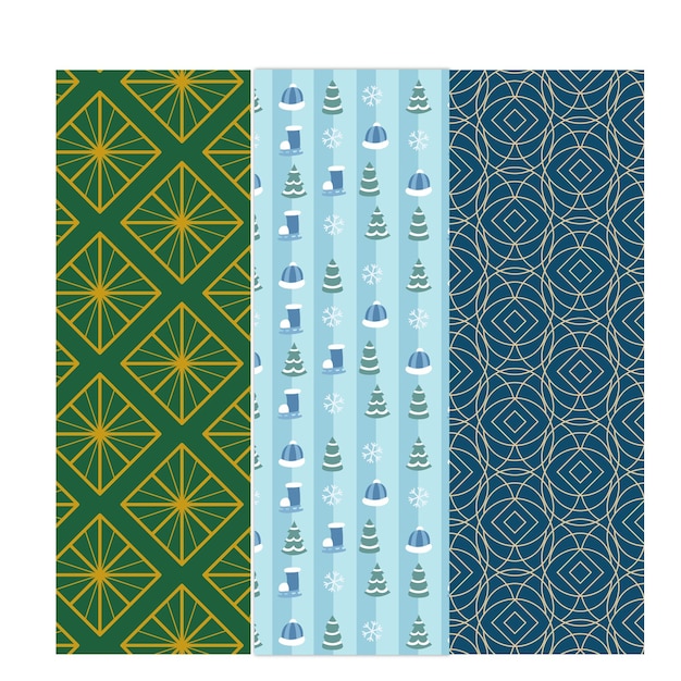 Colección de brillantes patrones de mosaico geométrico sin costuras de colores sin fin texturas de azulejos decorativos