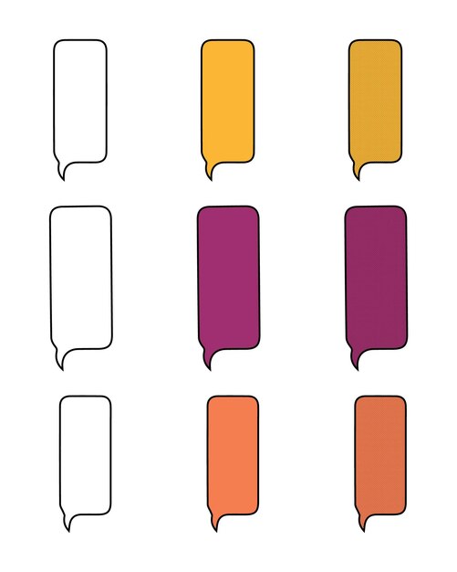 colección de burbujas de chat cómico de vector