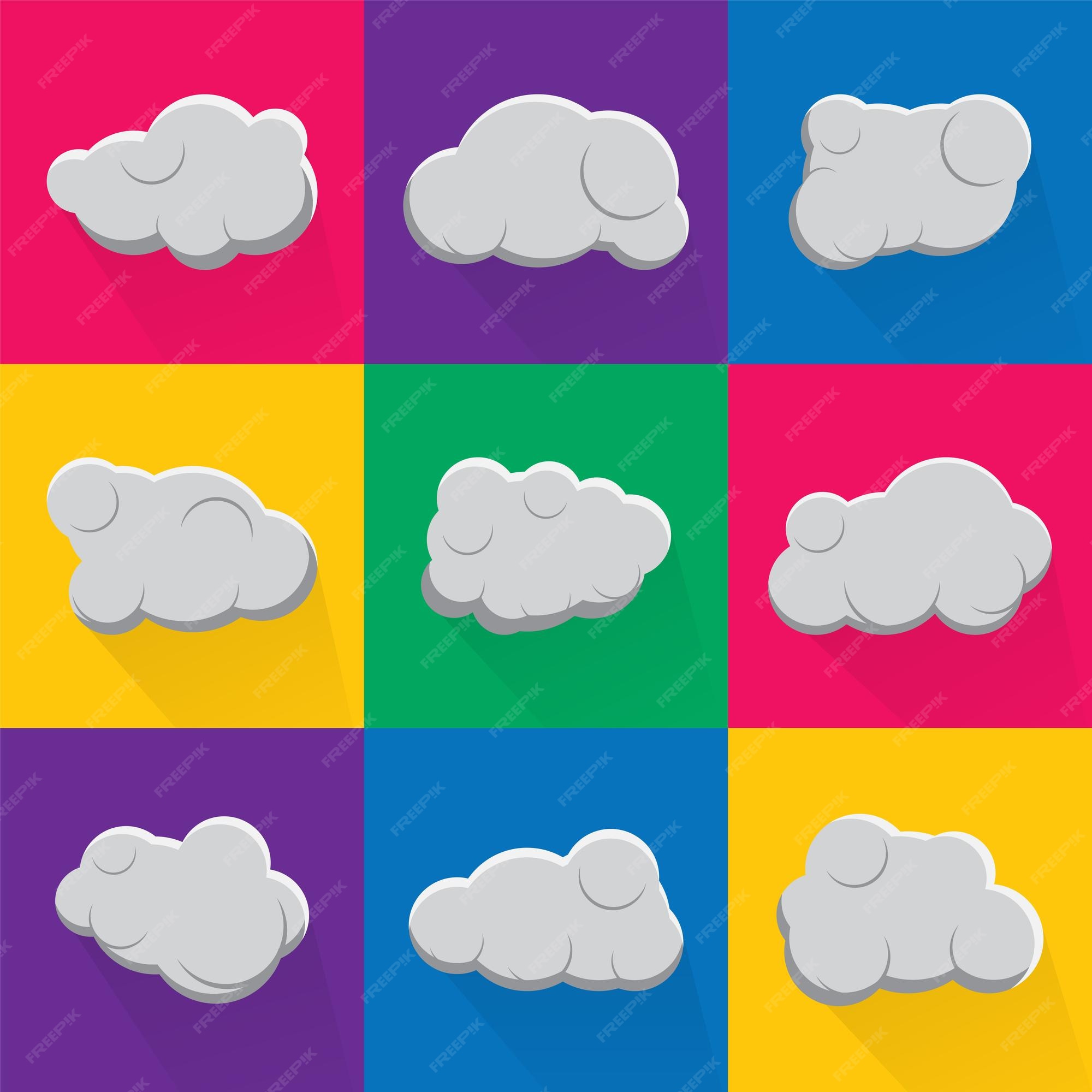 Colección de burbujas de nube blanca | Vector Premium Colección de burbujas de nube blanca | Vector Premium