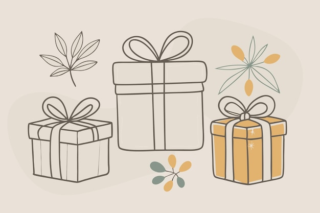 una colección de cajas con un diseño que dice el mejor regalo en él