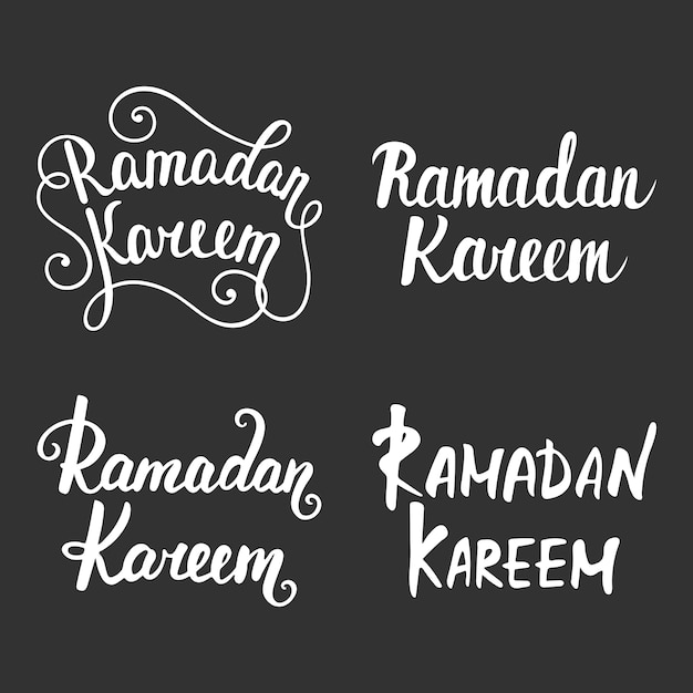 Colección de caligrafía moderna ramadan kareem