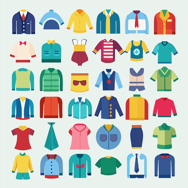 una colección de camisas incluyendo una que dice suéteres