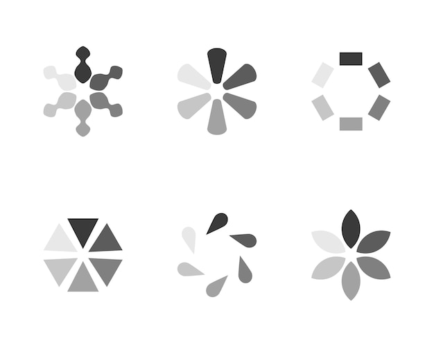 Colección Cargando el icono de estado de la barra Ilustración vectorial Conjunto de íconos cargados por vectores Descargar progreso No cargar o cargar