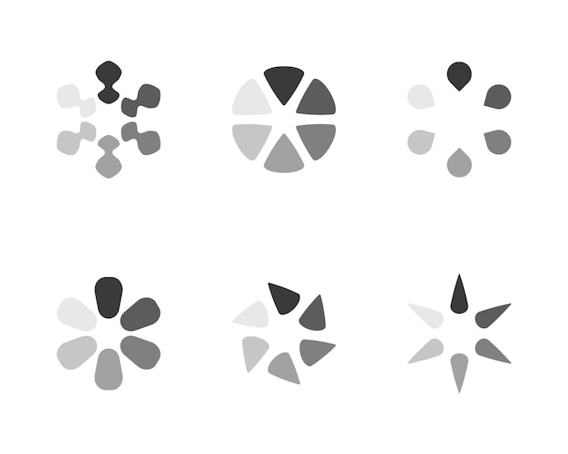 Colección Cargando el icono de estado de la barra Ilustración vectorial Conjunto de íconos cargados de vectores Descargar progreso