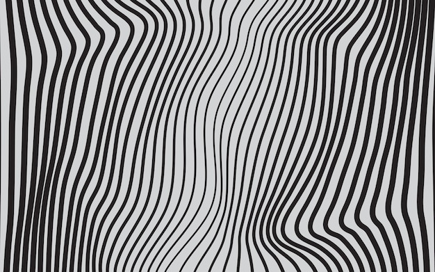 Colección de carteles abstractos modernos con diseño de líneas en blanco y negro de ondas ópticas