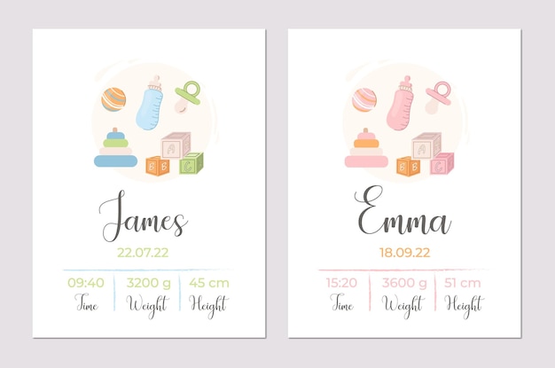 Colección de carteles para bebés recién nacidos, perfectos para decoración de dormitorio infantil, carteles y decoraciones de pared