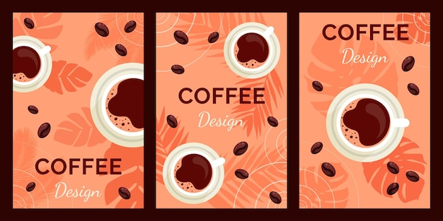 Colección de carteles de café