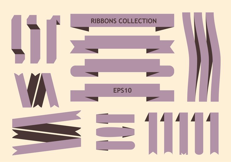 Vector colección de carteles de cinta vectorial banners de arte aislado