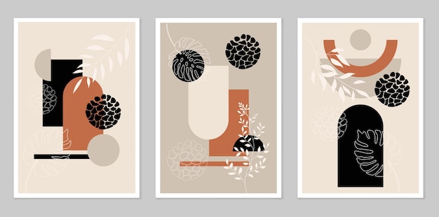 Colección de carteles Estilo minimalismo Con un diseño moderno estilo boho