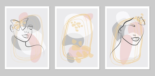 Colección de carteles Estilo minimalismo Con un diseño moderno estilo boho