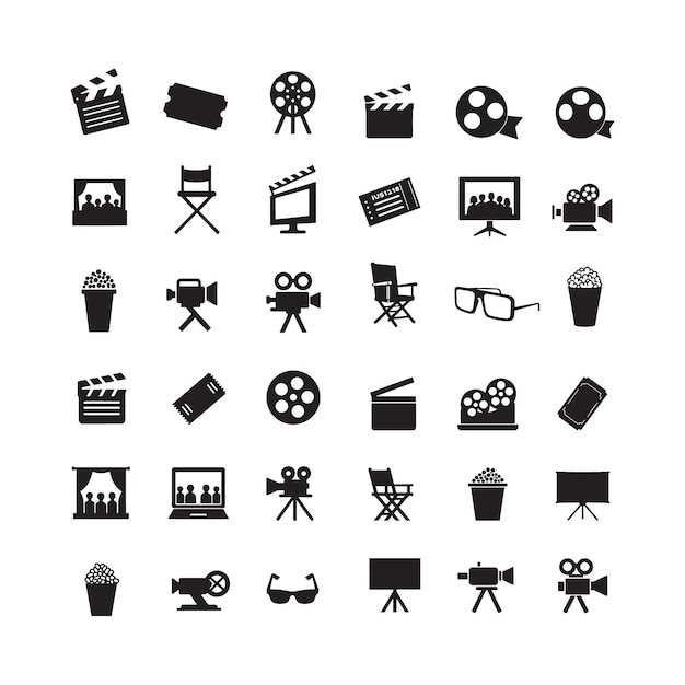 Colección de cine y iconos del cine