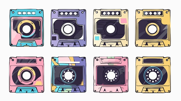 Colección de cintas de casete retro vintage conjunto de música Nostalgia Audio