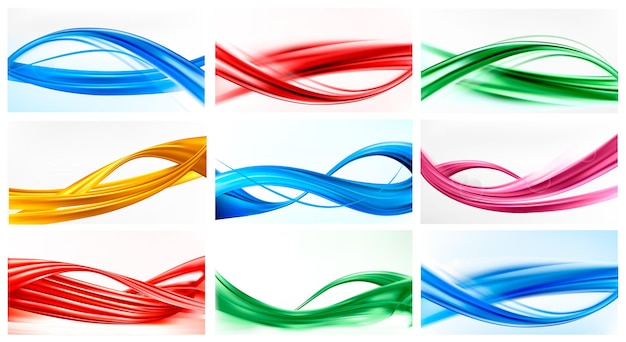 Una colección de cintas de colores en diferentes colores.