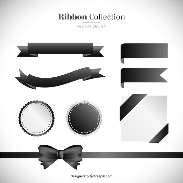 Colección de cintas negras